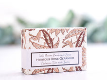 Load image into Gallery viewer, Hibiscus Rose Geranium Handmade Soap: 3.5 oz
