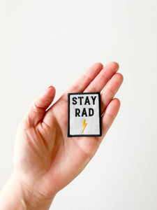 Field Trip Threads - Stay Rad Embroidered Iron-On Patch