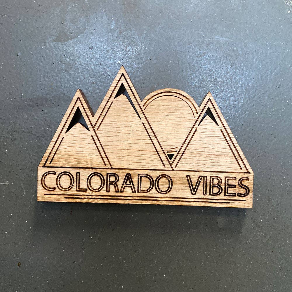 Colorado Vibes Wood Magnet