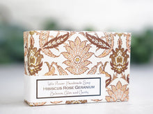 Load image into Gallery viewer, Hibiscus Rose Geranium Handmade Soap: 3.5 oz