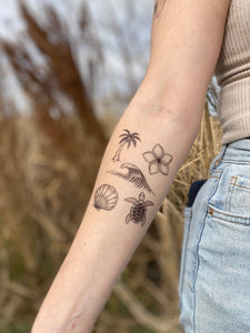 NatureTats - Beach Life Temporary Tattoos