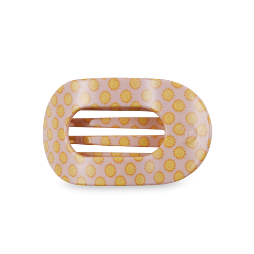 TELETIES - Round Flat Hair Clip | Medium | Sunny Days Ahead