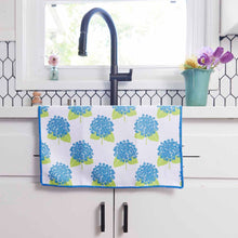 Load image into Gallery viewer, HYDRANGEA BLUE blu Kitchen Tea Towel