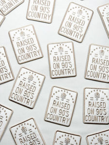 Field Trip Threads - Raised on 90's Country Iron On Patch, Country Music Rodeo