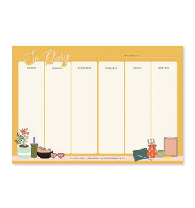 Ginger P. Designs - So Busy Weekly Desk Notepad