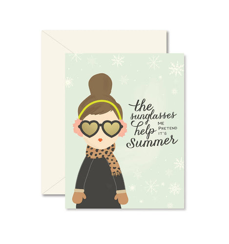 Ginger P. Designs - Winter Sunglasses Greeting Card