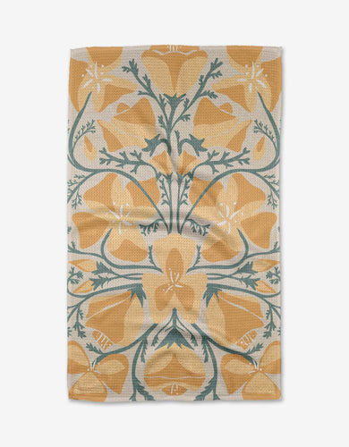 Geometry - Golden Poppy Tea Towel