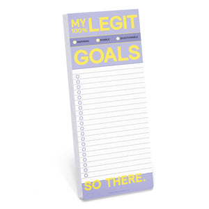 My Legit Goals Make-a-List Pad