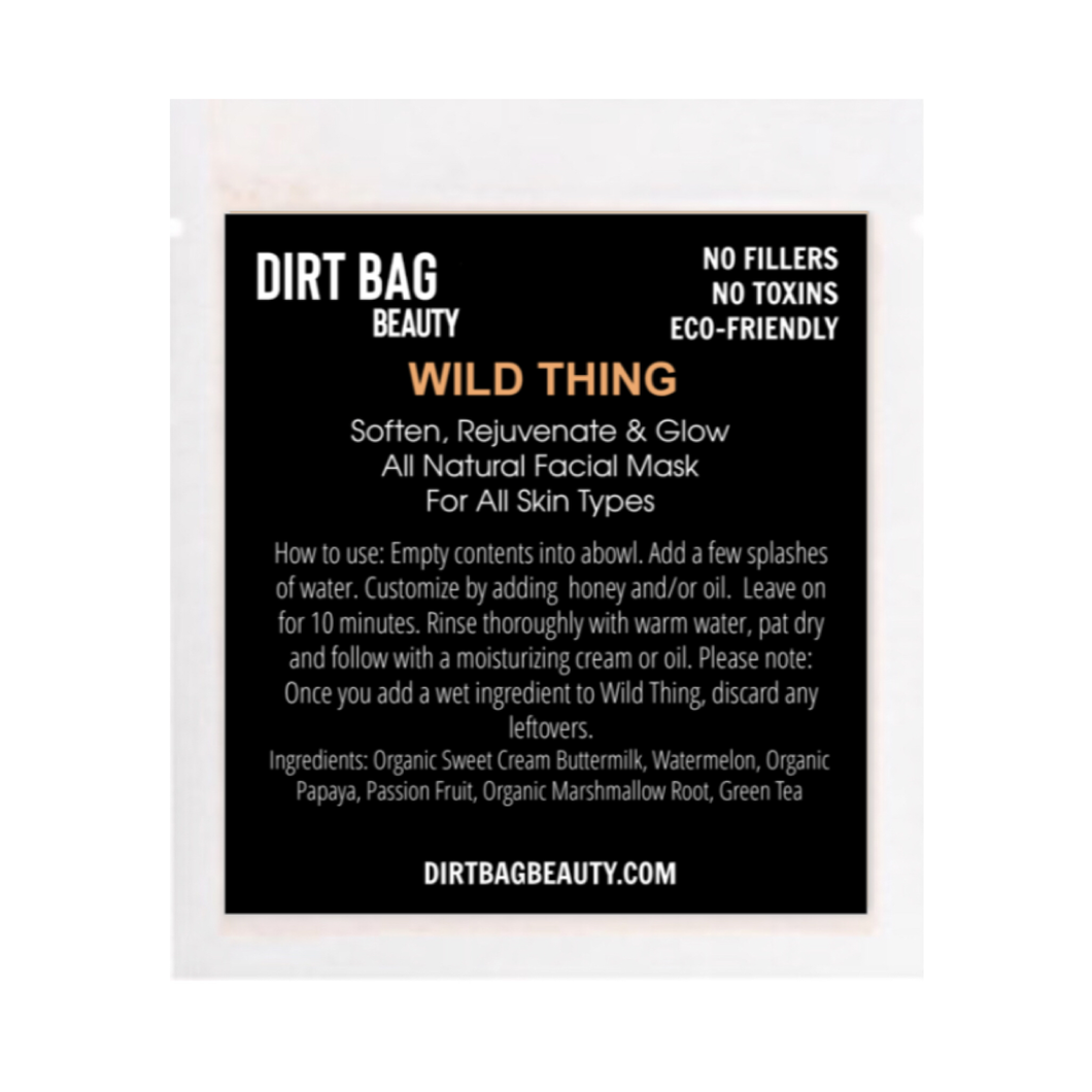 All-Natural Facial Mask - Wild Thing Single use