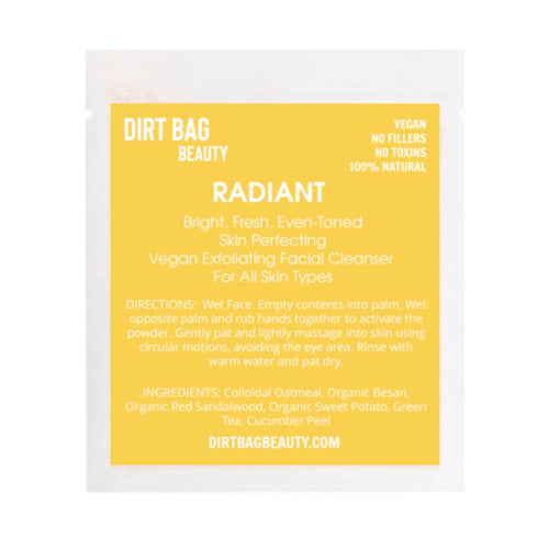 Vegan Exfoliating Facial Cleanser Radiant Single use