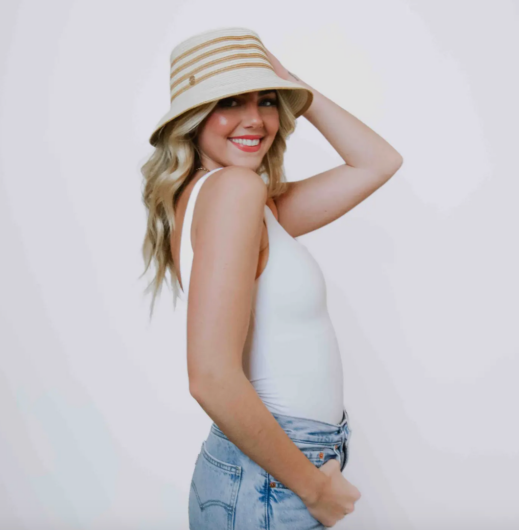 Pretty Simple - Adeline Straw Bucket Hat
