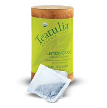 Load image into Gallery viewer, Teatulia Organic Teas - Lemongrass + Bay Leaf Herbal Tea 30ct